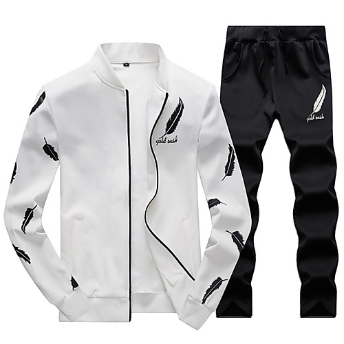 Men's Sweatsuit 2 Piece Set Elastic Waistband Stand Collar Sport Athleisure Clothing Suit Long Sleeve Breathable Soft Comfortable Exercise & Fitness Everyday Use Outdoor Fitness Exercising
Men's Sweatsuit 2 Piece Set Elastic Waistband Stand Collar Sport Athleisure Clothing Suit Long Sleeve Breathable Soft Comfortable Exercise & Fitness Everyday Use Outdoor Fitness Exercising