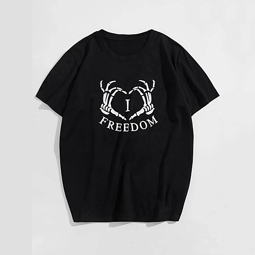 Men's T shirt Hot Stamping Hand Print Short Sleeve Casual Tops 100% Cotton Basic Casual Fashion Black
Men's T shirt Hot Stamping Hand Print Short Sleeve Casual Tops 100% Cotton Basic Casual Fashion Black