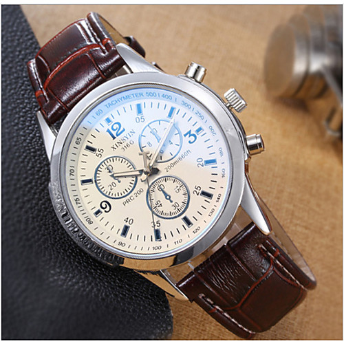 Men's Dress Watch Analog Quartz Modern Style Large Dial / One Year / Leather
Men's Dress Watch Analog Quartz Modern Style Large Dial / One Year / Leather