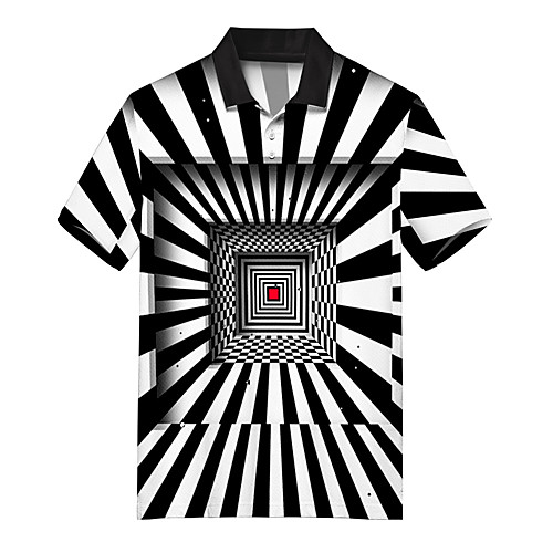 Men's Polo 3D Print Optical Illusion Button-Down Print Short Sleeve Casual Tops Casual Fashion Soft Breathable Black
Men's Polo 3D Print Optical Illusion Button-Down Print Short Sleeve Casual Tops Casual Fashion Soft Breathable Black