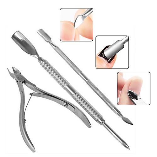 3pcs/set Nail Tool Stainless Steel Cuticle Nipper Spoon Cuticle Pusher Dead Skin Remover Scissors Trimmer Cutter Clipper
3pcs/set Nail Tool Stainless Steel Cuticle Nipper Spoon Cuticle Pusher Dead Skin Remover Scissors Trimmer Cutter Clipper