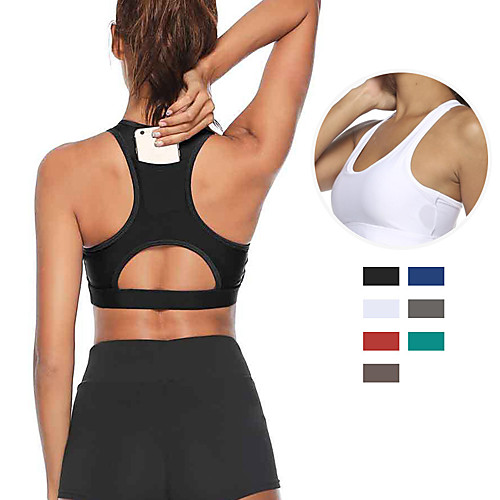 Women's Yoga Top Medium Support Pocket Cross Back Solid Color White Black Red Grey Fuchsia Spandex Yoga Fitness Gym Workout Sports Bra Sport Activewear Breathable Quick Dry Comfortable Freedom High
Women's Yoga Top Medium Support Pocket Cross Back Solid Color White Black Red Grey Fuchsia Spandex Yoga Fitness Gym Workout Sports Bra Sport Activewear Breathable Quick Dry Comfortable Freedom High