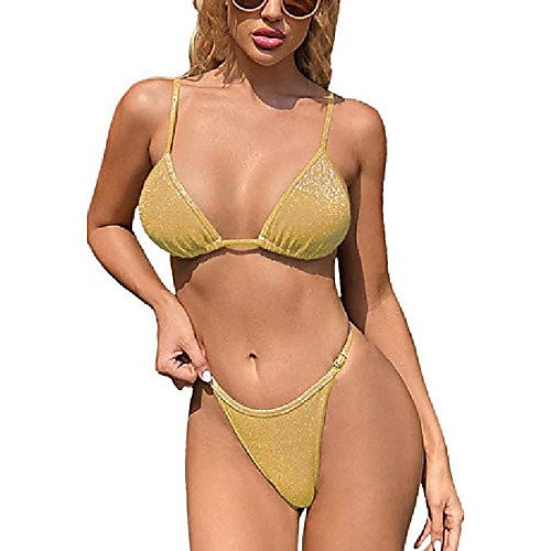 hapcope women's sexy shiny string triangle bikini set 2 piece swimsuit swimwear gold l
hapcope women's sexy shiny string triangle bikini set 2 piece swimsuit swimwear gold l