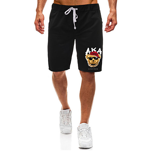 Men's Casual / Sporty Athleisure Daily Gym Shorts Pants Bear Letter Short Pocket Elastic Drawstring Design Print Black Light Grey
Men's Casual / Sporty Athleisure Daily Gym Shorts Pants Bear Letter Short Pocket Elastic Drawstring Design Print Black Light Grey