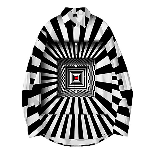 Men's Shirt 3D Print Optical Illusion Button-Down 3D Print Long Sleeve Casual Tops Casual Fashion Breathable Comfortable Black
Men's Shirt 3D Print Optical Illusion Button-Down 3D Print Long Sleeve Casual Tops Casual Fashion Breathable Comfortable Black