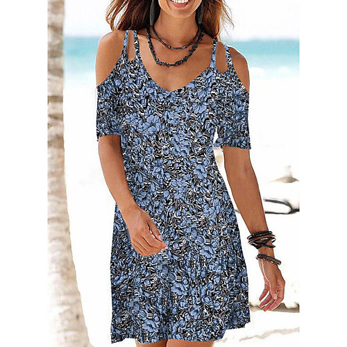 Women's Shift Dress Short Mini Dress Blue Red Yellow Short Sleeve Floral Print Summer V Neck Casual 2021 S M L XL XXL 3XL 4XL 5XL
Women's Shift Dress Short Mini Dress Blue Red Yellow Short Sleeve Floral Print Summer V Neck Casual 2021 S M L XL XXL 3XL 4XL 5XL