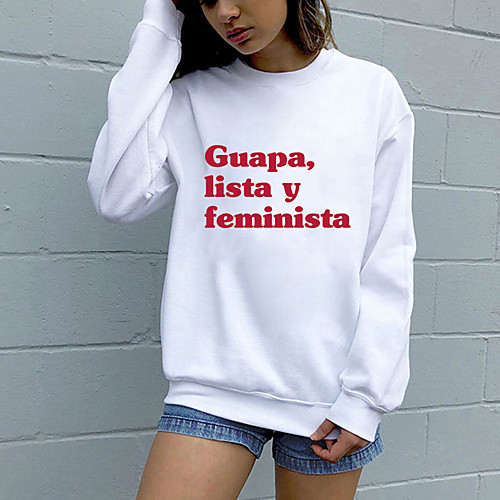 Women's Sweatshirt Pullover Pure Color Crew Neck Letter Printed Sport Athleisure Sweatshirt Top Long Sleeve Breathable Soft Comfortable Everyday Use Street Casual Daily Outdoor
Women's Sweatshirt Pullover Pure Color Crew Neck Letter Printed Sport Athleisure Sweatshirt Top Long Sleeve Breathable Soft Comfortable Everyday Use Street Casual Daily Outdoor