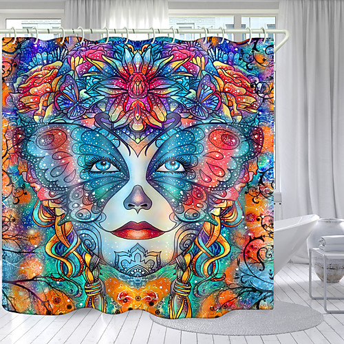 Colorful Flowers Woman Digital Printing Shower Curtain Shower Curtains Hooks Modern Polyester New Design
Colorful Flowers Woman Digital Printing Shower Curtain Shower Curtains Hooks Modern Polyester New Design