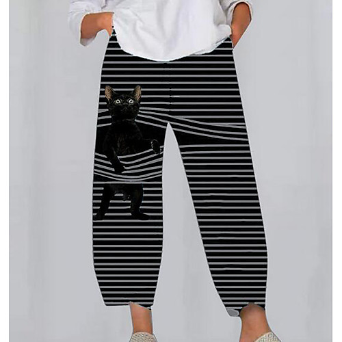 Women's Plus Size Pocket Print Cat Graphic Sweatpants Ankle-Length Wide Leg Black
Women's Plus Size Pocket Print Cat Graphic Sweatpants Ankle-Length Wide Leg Black