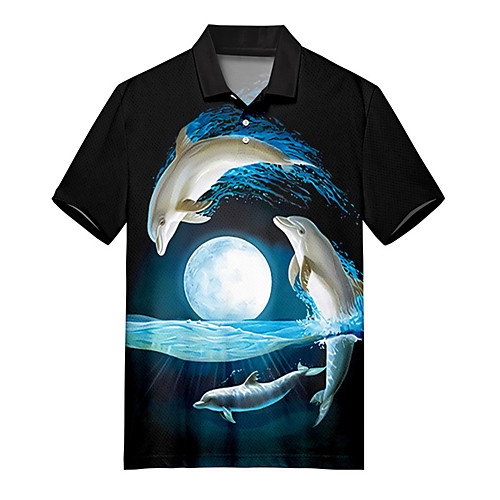 Men's Polo 3D Print Fish Animal Button-Down Print Short Sleeve Casual Tops Casual Fashion Soft Breathable Blue
Men's Polo 3D Print Fish Animal Button-Down Print Short Sleeve Casual Tops Casual Fashion Soft Breathable Blue