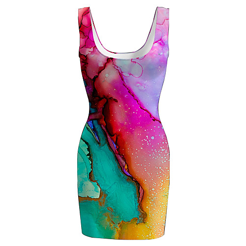 Women's Sports Dress Short Mini Dress Rainbow Sleeveless Print Print Spring Summer Round Neck Casual 2021 S M L XL XXL 3XL
Women's Sports Dress Short Mini Dress Rainbow Sleeveless Print Print Spring Summer Round Neck Casual 2021 S M L XL XXL 3XL