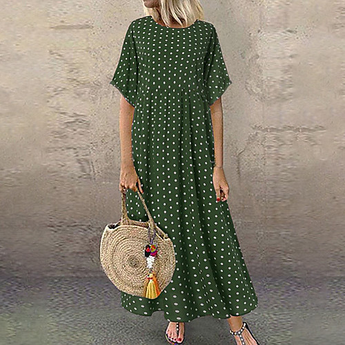 cross-border foreign trade polka-dot dress female 2021 summer new style round neck short-sleeved long polka-dot skirt female high-end
cross-border foreign trade polka-dot dress female 2021 summer new style round neck short-sleeved long polka-dot skirt female high-end