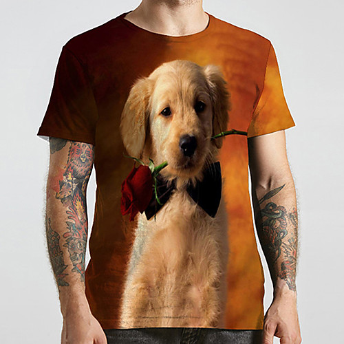 Men's Unisex Tee T shirt 3D Print Dog Graphic Prints Animal Plus Size Print Short Sleeve Casual Tops Fashion Designer Big and Tall Brown
Men's Unisex Tee T shirt 3D Print Dog Graphic Prints Animal Plus Size Print Short Sleeve Casual Tops Fashion Designer Big and Tall Brown