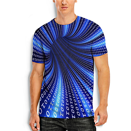 Men's Tees T shirt 3D Print 3D Graphic Prints Print Short Sleeve Daily Tops Casual Designer Big and Tall Blue
Men's Tees T shirt 3D Print 3D Graphic Prints Print Short Sleeve Daily Tops Casual Designer Big and Tall Blue