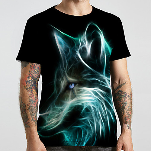 Men's Unisex Tee T shirt 3D Print Graphic Prints Wolf Plus Size Print Short Sleeve Casual Tops Basic Designer Big and Tall Black
Men's Unisex Tee T shirt 3D Print Graphic Prints Wolf Plus Size Print Short Sleeve Casual Tops Basic Designer Big and Tall Black