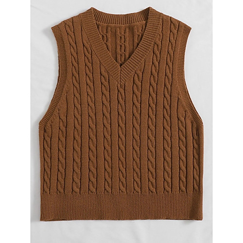 Women's Knitted Solid Color Vest Sleeveless Sweater Cardigans V Neck Fall Spring White Black Blue
Women's Knitted Solid Color Vest Sleeveless Sweater Cardigans V Neck Fall Spring White Black Blue