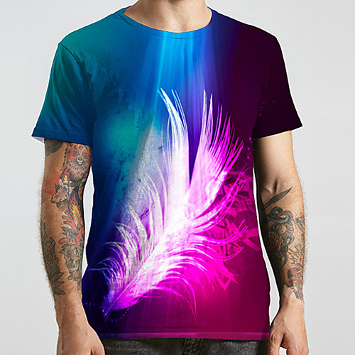 Men's Unisex Tee T shirt 3D Print Graphic Prints Feather Plus Size Print Short Sleeve Casual Tops Basic Designer Big and Tall Rainbow
Men's Unisex Tee T shirt 3D Print Graphic Prints Feather Plus Size Print Short Sleeve Casual Tops Basic Designer Big and Tall Rainbow