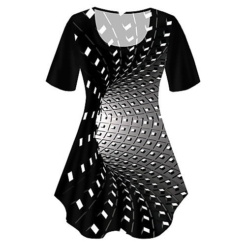 Women's Plus Size Print Graphic 3D T shirt Large Size Crewneck Short Sleeve Basic Tops XL XXL 3XL Black Big Size
Women's Plus Size Print Graphic 3D T shirt Large Size Crewneck Short Sleeve Basic Tops XL XXL 3XL Black Big Size