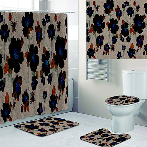 Watercolor flowers Printed Bathtub Curtain liner Covered with Waterproof Fabric shower Curtain for Bathroom home Decoration with hook floor mat and four-piece Toilet mat
Watercolor flowers Printed Bathtub Curtain liner Covered with Waterproof Fabric shower Curtain for Bathroom home Decoration with hook floor mat and four-piece Toilet mat