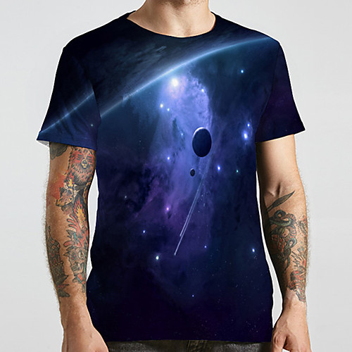 Men's Unisex Tee T shirt 3D Print Graphic Prints Interstellar Plus Size Print Short Sleeve Casual Tops Basic Designer Big and Tall Blue
Men's Unisex Tee T shirt 3D Print Graphic Prints Interstellar Plus Size Print Short Sleeve Casual Tops Basic Designer Big and Tall Blue