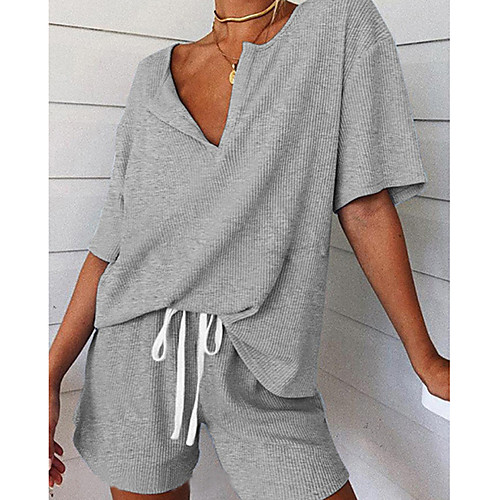 Women's Basic Cinched Solid Color Weekend Home Two Piece Set Tracksuit T shirt Loungewear Shorts Drawstring Tops
Women's Basic Cinched Solid Color Weekend Home Two Piece Set Tracksuit T shirt Loungewear Shorts Drawstring Tops