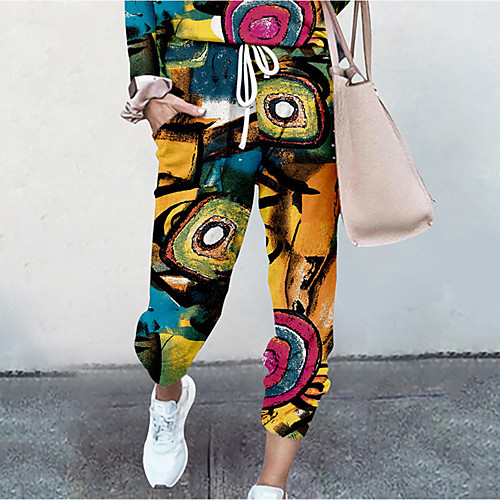 Women's Basic Soft Comfort Daily Home Jogger Pants Flower / Floral Graphic Prints Full Length Elastic Drawstring Design Print Purple Red Yellow Wine Green
Women's Basic Soft Comfort Daily Home Jogger Pants Flower / Floral Graphic Prints Full Length Elastic Drawstring Design Print Purple Red Yellow Wine Green