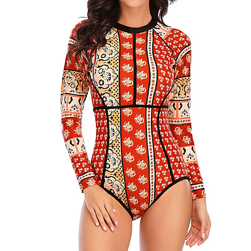 Women's Rash Guard Dive Skin Suit One Piece Swimsuit Swimwear Breathable Quick Dry Long Sleeve Back Zip - Swimming Surfing Water Sports Autumn / Fall Spring Summer
Women's Rash Guard Dive Skin Suit One Piece Swimsuit Swimwear Breathable Quick Dry Long Sleeve Back Zip - Swimming Surfing Water Sports Autumn / Fall Spring Summer