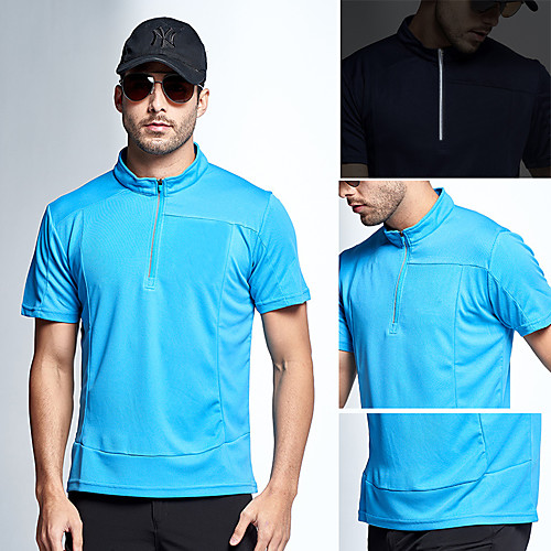 Men's T shirt Hiking Tee shirt Short Sleeve Stand Collar Tee Tshirt Top Outdoor Lightweight Breathable Quick Dry Front Zipper Autumn / Fall Spring Polyester Solid Color Black Red Blue Climbing Beach
Men's T shirt Hiking Tee shirt Short Sleeve Stand Collar Tee Tshirt Top Outdoor Lightweight Breathable Quick Dry Front Zipper Autumn / Fall Spring Polyester Solid Color Black Red Blue Climbing Beach