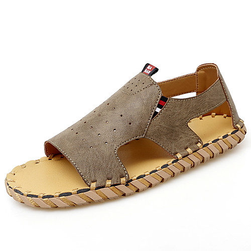 Men's Sandals Crochet Leather Shoes Flat Sandals Sporty Casual Daily Outdoor Water Shoes Walking Shoes Nappa Leather Cowhide Breathable Handmade Non-slipping Booties / Ankle Boots Black Khaki Brown
Men's Sandals Crochet Leather Shoes Flat Sandals Sporty Casual Daily Outdoor Water Shoes Walking Shoes Nappa Leather Cowhide Breathable Handmade Non-slipping Booties / Ankle Boots Black Khaki Brown