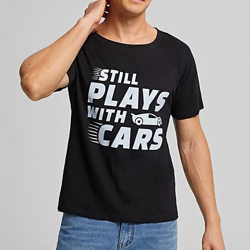 Men's Tee T shirt Hot Stamping Graphic Prints Letter Print Short Sleeve Casual Tops 100% Cotton Basic Designer Big and Tall Black
Men's Tee T shirt Hot Stamping Graphic Prints Letter Print Short Sleeve Casual Tops 100% Cotton Basic Designer Big and Tall Black