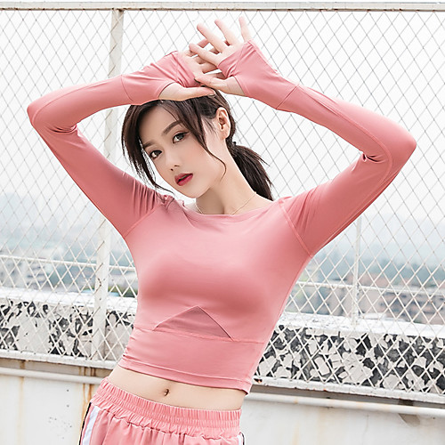 Women's Crew Neck Yoga Top Solid Color Black Pink Light Pink Yoga Fitness Gym Workout T Shirt Top Long Sleeve Sport Activewear Breathable Quick Dry Comfortable Stretchy
Women's Crew Neck Yoga Top Solid Color Black Pink Light Pink Yoga Fitness Gym Workout T Shirt Top Long Sleeve Sport Activewear Breathable Quick Dry Comfortable Stretchy