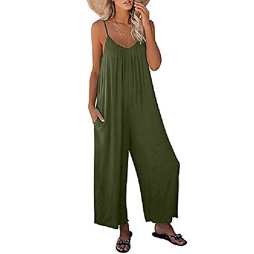 women's plain soild color jumpsuits one piece sleeveless long pants elegant teen girl soft outfits sets s green
women's plain soild color jumpsuits one piece sleeveless long pants elegant teen girl soft outfits sets s green