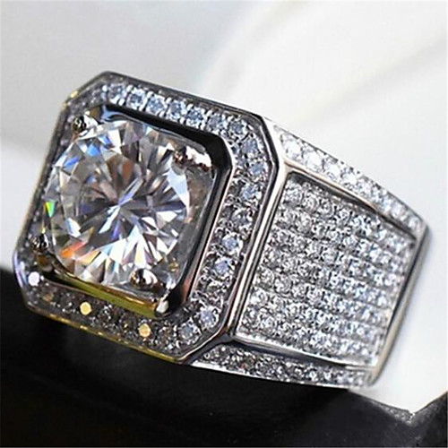Band Ring Geometrical Silver Rhinestone Silver-Plated Alloy Precious Fashion 1pc 8 9 10 / Men's
Band Ring Geometrical Silver Rhinestone Silver-Plated Alloy Precious Fashion 1pc 8 9 10 / Men's