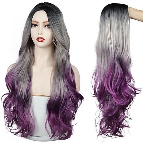 Long Gray purple Golden Ombre Synthetic Wigs Natural Part Side Wavy Heat Resistant Hair Cosplay Daily Wig for White Black Women
Long Gray purple Golden Ombre Synthetic Wigs Natural Part Side Wavy Heat Resistant Hair Cosplay Daily Wig for White Black Women