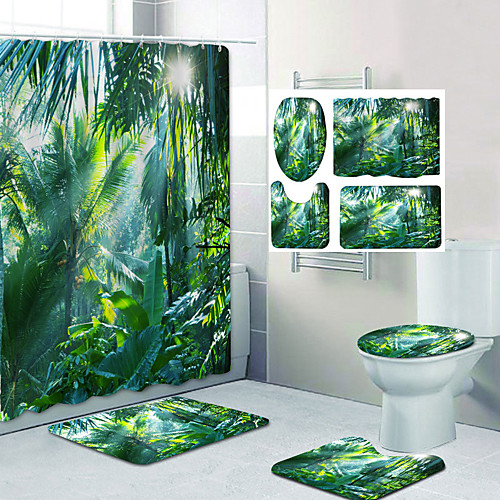Coconut Trees In The Sunset Pattern Printing Bathroom Shower Curtain Leisure Toilet Four-Piece Design
Coconut Trees In The Sunset Pattern Printing Bathroom Shower Curtain Leisure Toilet Four-Piece Design
