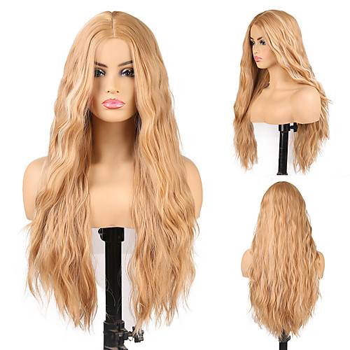 Synthetic Wig Wavy Body Wave Middle Part Wig 24 inch Light Blonde Synthetic Hair Women's Odor Free Fashionable Design Soft Blonde
Synthetic Wig Wavy Body Wave Middle Part Wig 24 inch Light Blonde Synthetic Hair Women's Odor Free Fashionable Design Soft Blonde