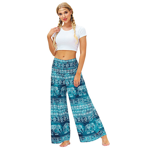 Women's Yoga Pants Wide Leg Bottoms Quick Dry Breathable Bohemian Blue Yoga Fitness Gym Workout Sports Activewear / Casual / Athleisure
Women's Yoga Pants Wide Leg Bottoms Quick Dry Breathable Bohemian Blue Yoga Fitness Gym Workout Sports Activewear / Casual / Athleisure
