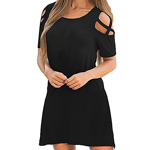 Women's A Line Dress Black Short Sleeve Solid Color Spring Summer Casual / Daily 2021 S M L XL XXL
Women's A Line Dress Black Short Sleeve Solid Color Spring Summer Casual / Daily 2021 S M L XL XXL