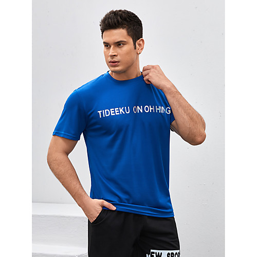 Men's Short Sleeve Running Shirt Tee Tshirt Shirt Athletic Casual Breathable Quick Dry Sweat wicking Running Jogging Cycling Sportswear Normal Blue Activewear Micro-elastic / Athleisure
Men's Short Sleeve Running Shirt Tee Tshirt Shirt Athletic Casual Breathable Quick Dry Sweat wicking Running Jogging Cycling Sportswear Normal Blue Activewear Micro-elastic / Athleisure