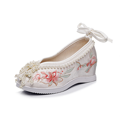 Women's Sneakers Round Toe Satin Flower Solid Colored White Dusty Rose Blue
Women's Sneakers Round Toe Satin Flower Solid Colored White Dusty Rose Blue