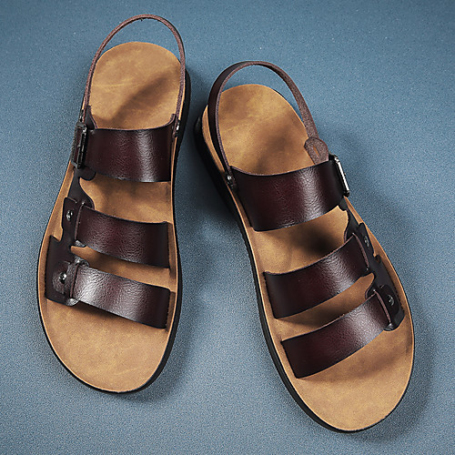 Men's Sandals Casual Beach Daily Water Shoes Walking Shoes Nappa Leather Breathable Non-slipping Wear Proof Black Brown Summer
Men's Sandals Casual Beach Daily Water Shoes Walking Shoes Nappa Leather Breathable Non-slipping Wear Proof Black Brown Summer