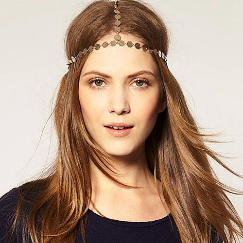 

Romantic Fashion Alloy Headpiece with Chain / Paillette 1 Piece Special Occasion / Party / Evening Headpiece