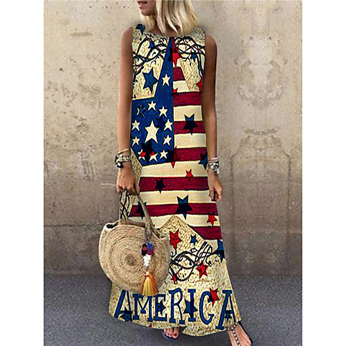 Women's Shift Dress Maxi long Dress Yellow Sleeveless Flag Letter Print Spring Summer Round Neck Casual 2021 S M L XL XXL 3XL
Women's Shift Dress Maxi long Dress Yellow Sleeveless Flag Letter Print Spring Summer Round Neck Casual 2021 S M L XL XXL 3XL