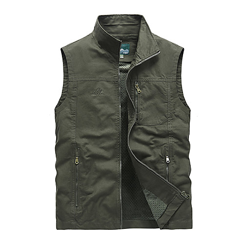 Men's Hiking Jacket Sleeveless Top Outdoor Insulated Multi-Pockets Soft Shockproof Zipper Printing Autumn / Fall Winter Cotton Polyester Solid Color Army Green Blue Khaki Fishing Climbing Camping
Men's Hiking Jacket Sleeveless Top Outdoor Insulated Multi-Pockets Soft Shockproof Zipper Printing Autumn / Fall Winter Cotton Polyester Solid Color Army Green Blue Khaki Fishing Climbing Camping