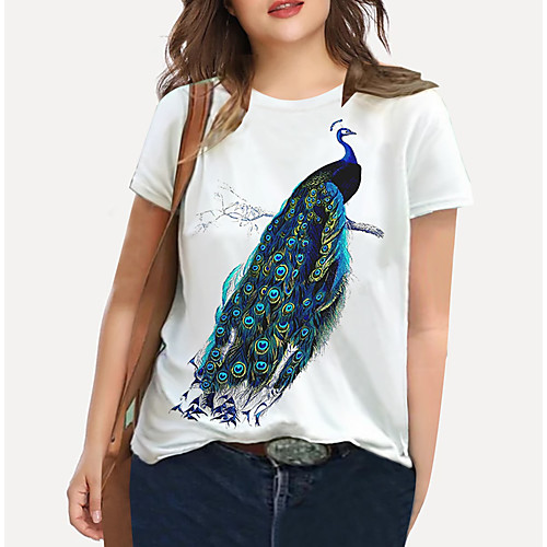 Women's Plus Size Print Graphic Animal T shirt Large Size Crewneck Short Sleeve Basic Tops XL XXL 3XL White Big Size
Women's Plus Size Print Graphic Animal T shirt Large Size Crewneck Short Sleeve Basic Tops XL XXL 3XL White Big Size