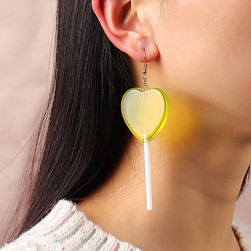 Women's Drop Earrings Heart Candy Stylish Earrings Jewelry Blue / Yellow / Blushing Pink For Date 1 Pair
Women's Drop Earrings Heart Candy Stylish Earrings Jewelry Blue / Yellow / Blushing Pink For Date 1 Pair