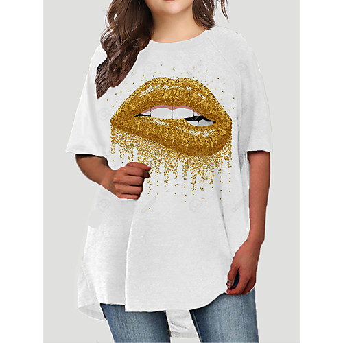 Women's Plus Size Dresses T Shirt Dress Tee Dress Short Mini Dress Half Sleeve Graphic Mouth Print Basic Fall White XL XXL 3XL 4XL 5XL / Holiday
Women's Plus Size Dresses T Shirt Dress Tee Dress Short Mini Dress Half Sleeve Graphic Mouth Print Basic Fall White XL XXL 3XL 4XL 5XL / Holiday