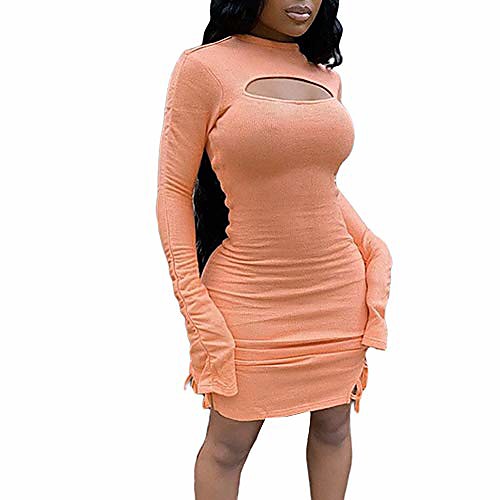 qilinxuan women's sexy long sleeve hollow out bodycon side drawstring party club mini dress (coral red, large)
qilinxuan women's sexy long sleeve hollow out bodycon side drawstring party club mini dress (coral red, large)