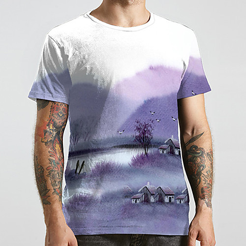 Men's Unisex Tee T shirt 3D Print Scenery Graphic Prints Plus Size Print Short Sleeve Casual Tops Fashion Designer Big and Tall Purple
Men's Unisex Tee T shirt 3D Print Scenery Graphic Prints Plus Size Print Short Sleeve Casual Tops Fashion Designer Big and Tall Purple