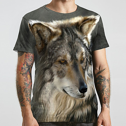 Men's Unisex Tee T shirt 3D Print Graphic Prints Wolf Plus Size Print Short Sleeve Casual Tops Basic Designer Big and Tall Brown
Men's Unisex Tee T shirt 3D Print Graphic Prints Wolf Plus Size Print Short Sleeve Casual Tops Basic Designer Big and Tall Brown